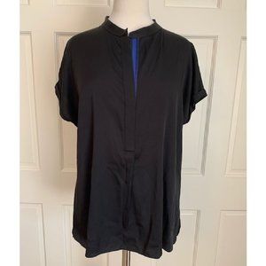 Elie Tahari Black Short Dolman Sleeve Blouse